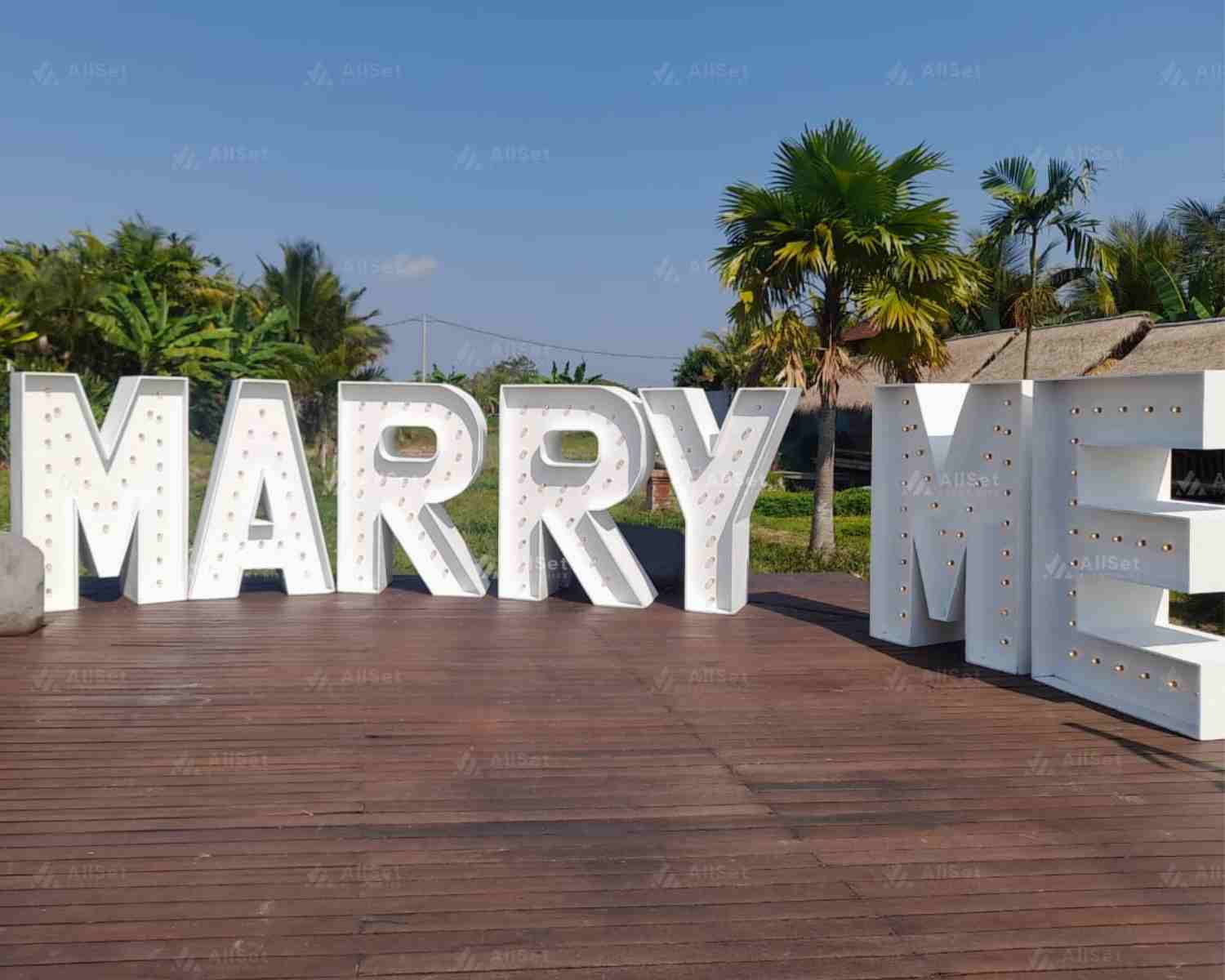 Giant Marry Me Marquee Letter