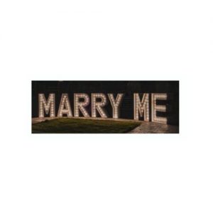 Giant Marry Me Marquee Letter