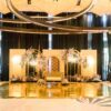 Gold Mirror Dance Floor by AllSet Event Hire