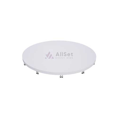 White round floating stage by AllSet Event Hire